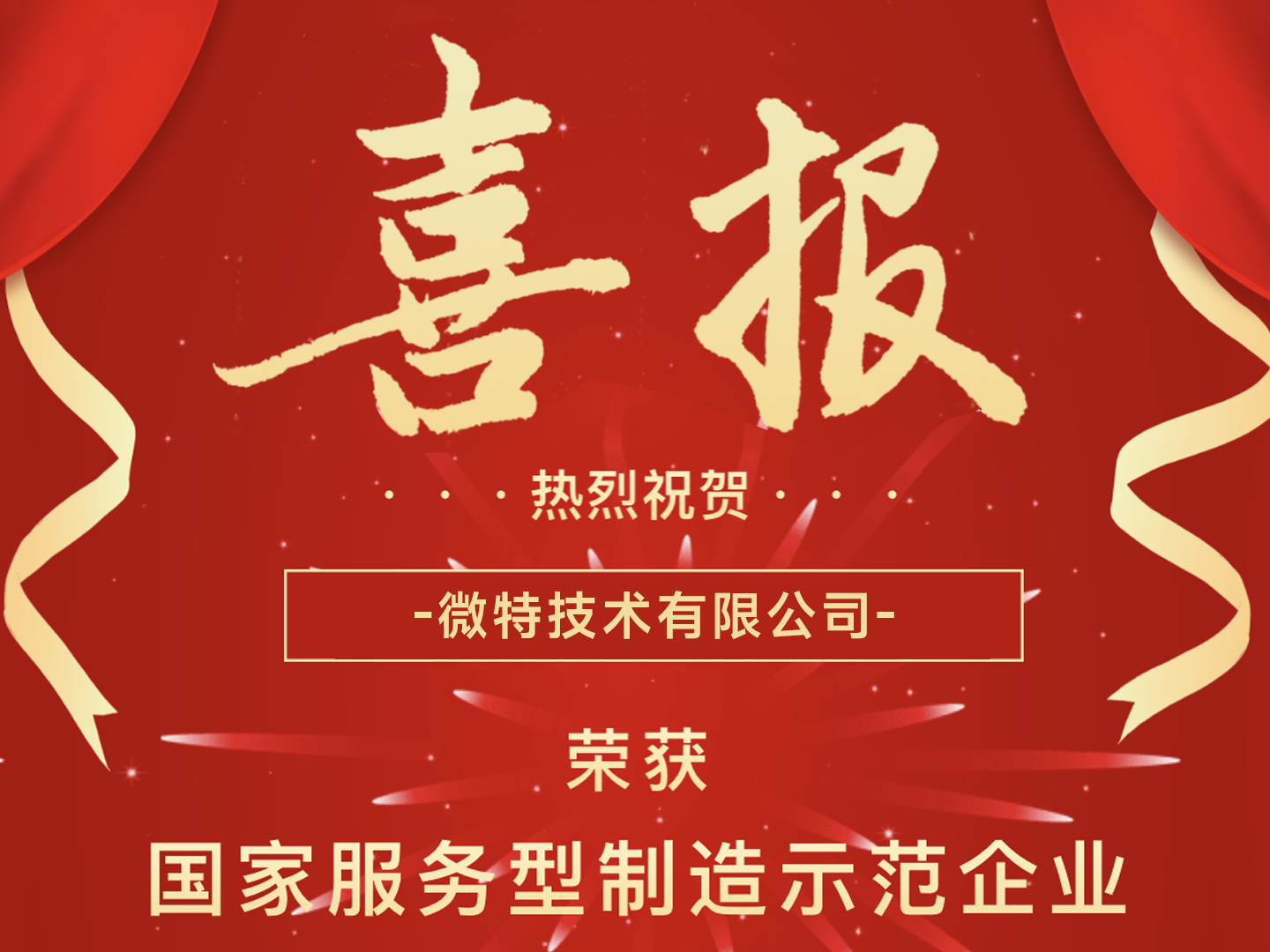 國家級榮譽！微特榮獲國家服務型制造示范企業(yè)